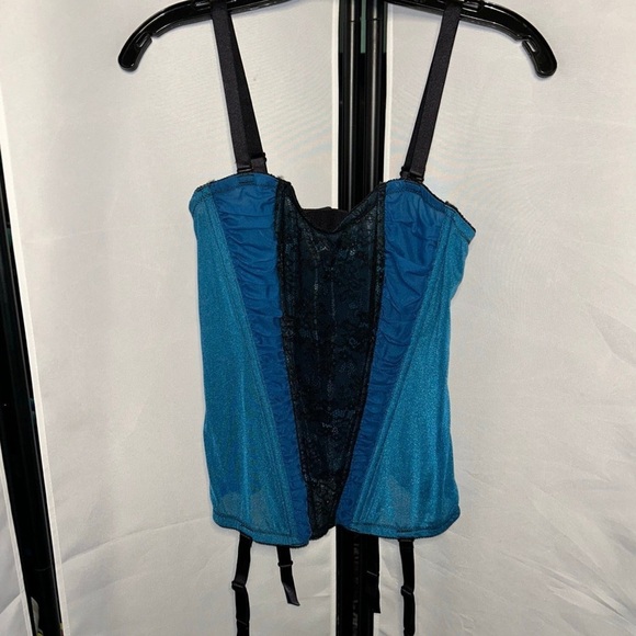 Torrid Black and Blue Lace Corset - Picture 2 of 4